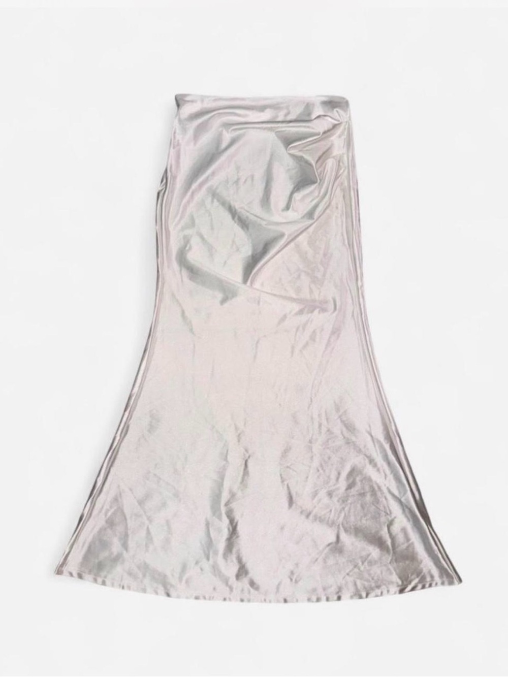 White Satin Maxi Skirt